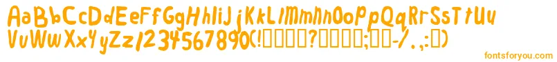Worm-Schriftart – Orangefarbene Schriften