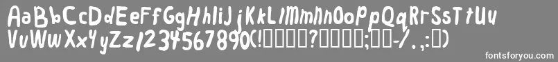 フォントWorm – 灰色の背景に白い文字