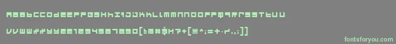 Шрифт Micro ffy – зелёные шрифты на сером фоне