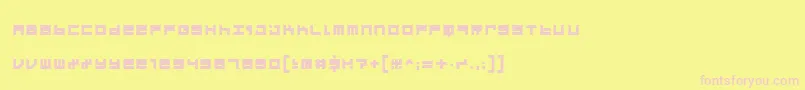 Micro ffy Font – Pink Fonts on Yellow Background