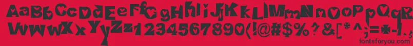 HeartlessValiumwhore Font – Black Fonts on Red Background