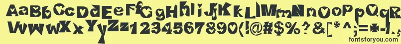HeartlessValiumwhore Font – Black Fonts on Yellow Background