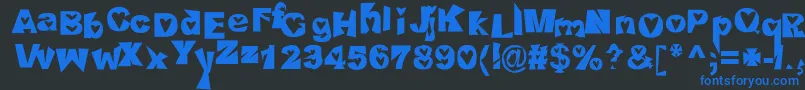 HeartlessValiumwhore Font – Blue Fonts on Black Background
