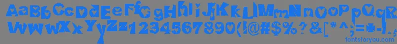 HeartlessValiumwhore Font – Blue Fonts on Gray Background