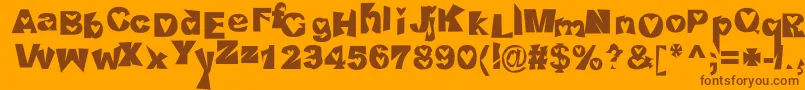 HeartlessValiumwhore Font – Brown Fonts on Orange Background