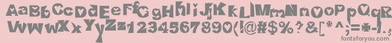 HeartlessValiumwhore Font – Gray Fonts on Pink Background