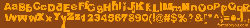 HeartlessValiumwhore Font – Orange Fonts on Brown Background
