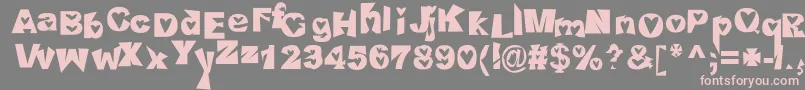 HeartlessValiumwhore Font – Pink Fonts on Gray Background