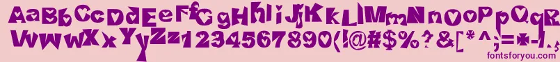 HeartlessValiumwhore Font – Purple Fonts on Pink Background