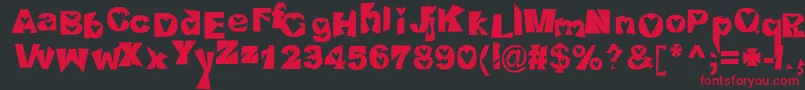 HeartlessValiumwhore Font – Red Fonts on Black Background