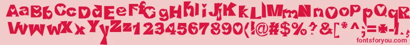 HeartlessValiumwhore Font – Red Fonts on Pink Background