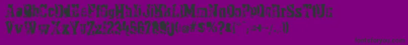 フォントPythoniandeluxe – 紫の背景に黒い文字