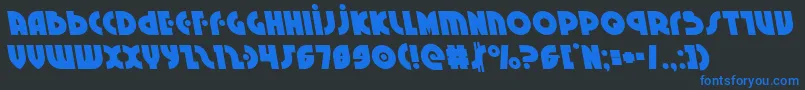 Neuralnomiconleft Font – Blue Fonts on Black Background