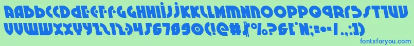 Neuralnomiconleft Font – Blue Fonts on Green Background