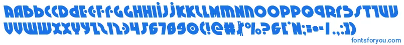 フォントNeuralnomiconleft – 白い背景に青い文字