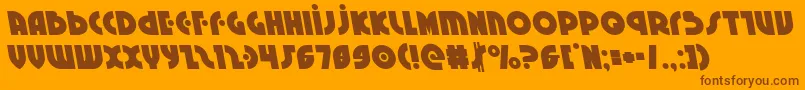 Neuralnomiconleft Font – Brown Fonts on Orange Background