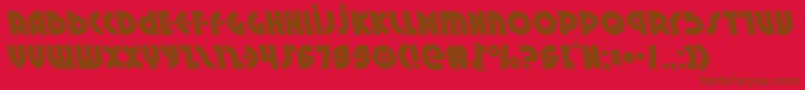 Neuralnomiconleft Font – Brown Fonts on Red Background