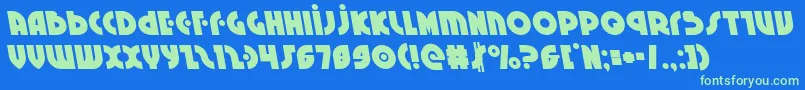 Neuralnomiconleft Font – Green Fonts on Blue Background