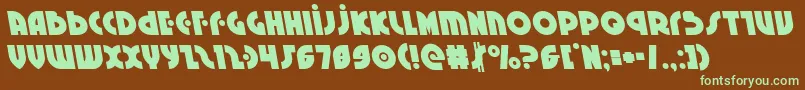 Neuralnomiconleft Font – Green Fonts on Brown Background