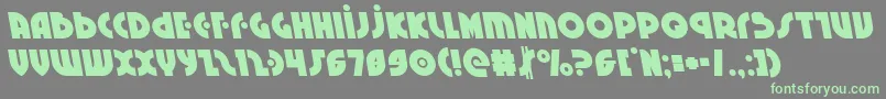 フォントNeuralnomiconleft – 灰色の背景に緑のフォント