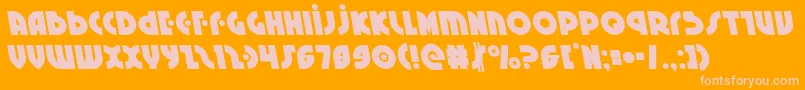Neuralnomiconleft Font – Pink Fonts on Orange Background