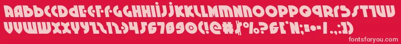 Fonte Neuralnomiconleft – fontes rosa em um fundo vermelho