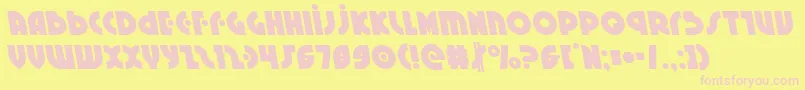 Neuralnomiconleft Font – Pink Fonts on Yellow Background