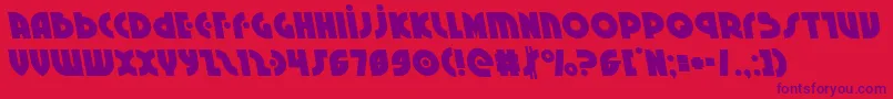 Neuralnomiconleft Font – Purple Fonts on Red Background