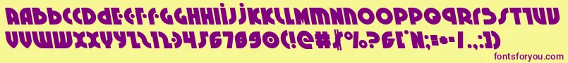 Neuralnomiconleft-fontti – violetit fontit keltaisella taustalla