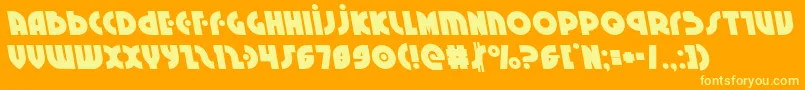 フォントNeuralnomiconleft – オレンジの背景に黄色の文字