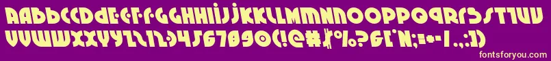 Neuralnomiconleft Font – Yellow Fonts on Purple Background