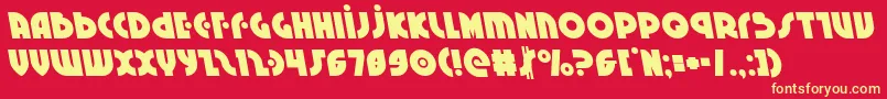 Neuralnomiconleft Font – Yellow Fonts on Red Background