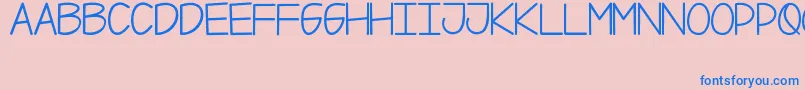 Xii-Schriftart – Blaue Schriften auf rosa Hintergrund
