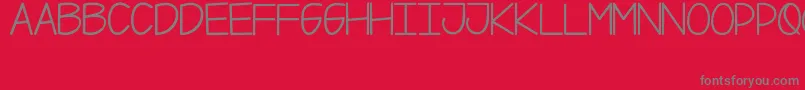 Xii Font – Gray Fonts on Red Background