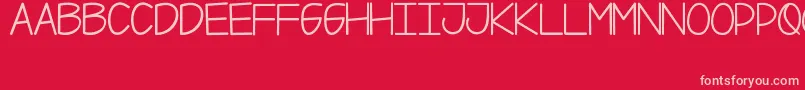 Xii Font – Pink Fonts on Red Background