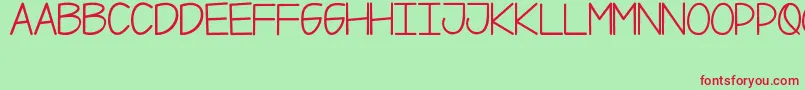 Xii Font – Red Fonts on Green Background