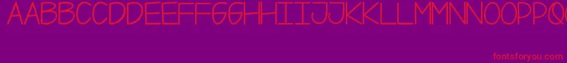 Xii-fontti – punaiset fontit violetilla taustalla