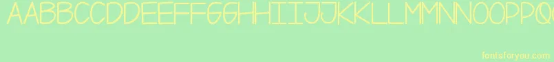 Xii Font – Yellow Fonts on Green Background