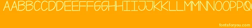 Xii-Schriftart – Gelbe Schriften auf orangefarbenem Hintergrund