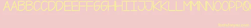 Xii Font – Yellow Fonts on Pink Background