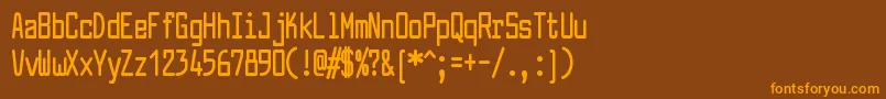Police LarabiefontcpBold – polices orange sur fond brun