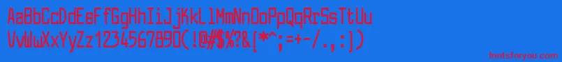 Police LarabiefontcpBold – polices rouges sur fond bleu