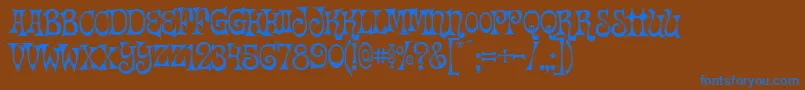 Vantasyhouse Font – Blue Fonts on Brown Background