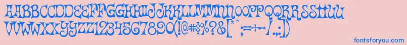 Vantasyhouse Font – Blue Fonts on Pink Background