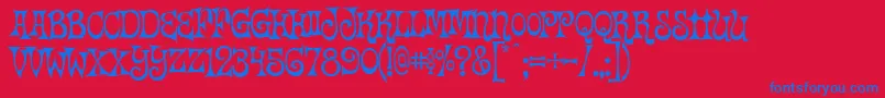 Vantasyhouse Font – Blue Fonts on Red Background