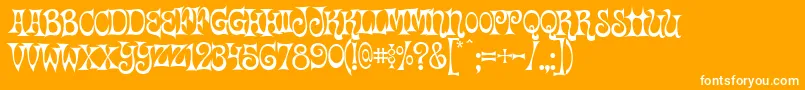 Vantasyhouse Font – White Fonts on Orange Background