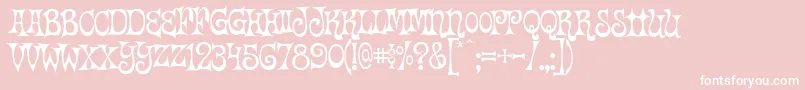 Vantasyhouse Font – White Fonts on Pink Background