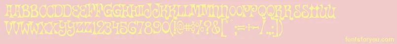 Vantasyhouse Font – Yellow Fonts on Pink Background