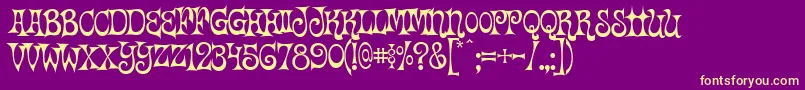 Vantasyhouse Font – Yellow Fonts on Purple Background