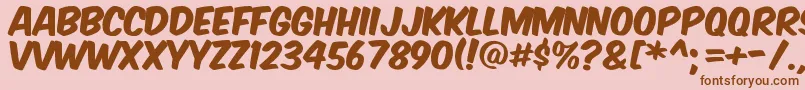 Komikax Font – Brown Fonts on Pink Background